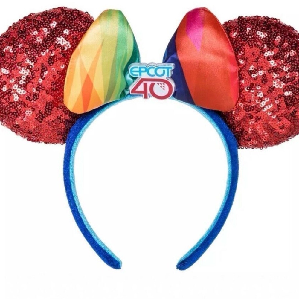 NEW Epcot 40th Anniversary Red Sequins Ears